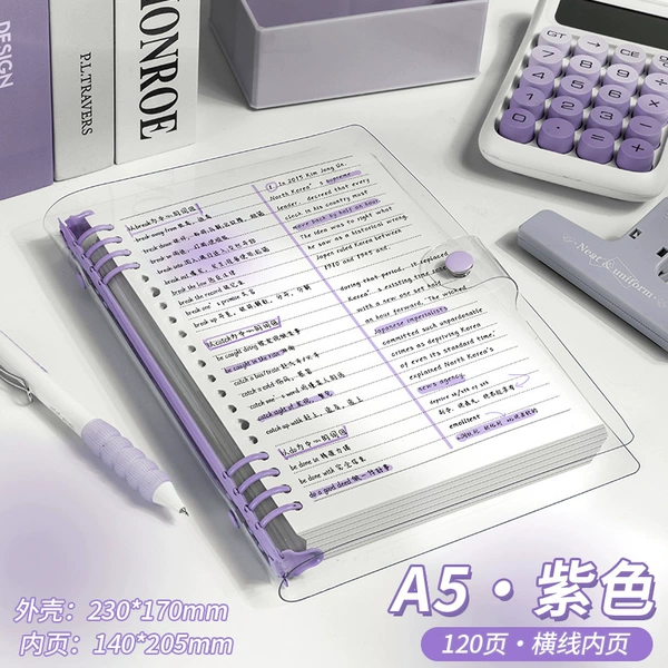 A5 [purple/horizontal lines/120 pages]