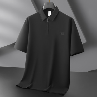 2025 Summer New plus size Men's Wide Short-sleeved Cotton T-shirt Fashionable Casual Plus Half-sleeve T-shirt