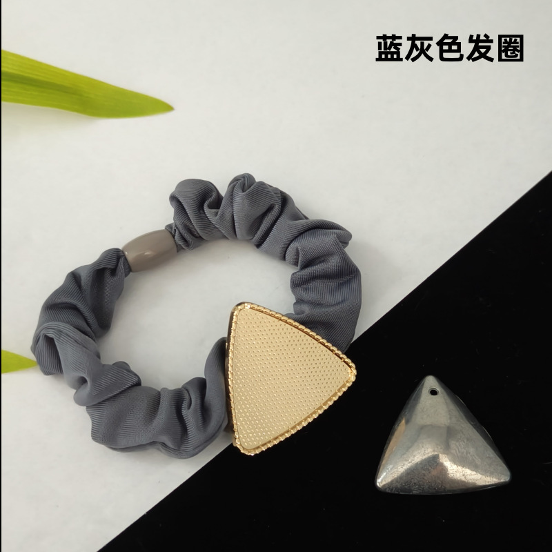 宋锦DIY底托带盖 大肠发圈蓝 灰色大肠发圈发夹材料 KC金电泳保色|undefined