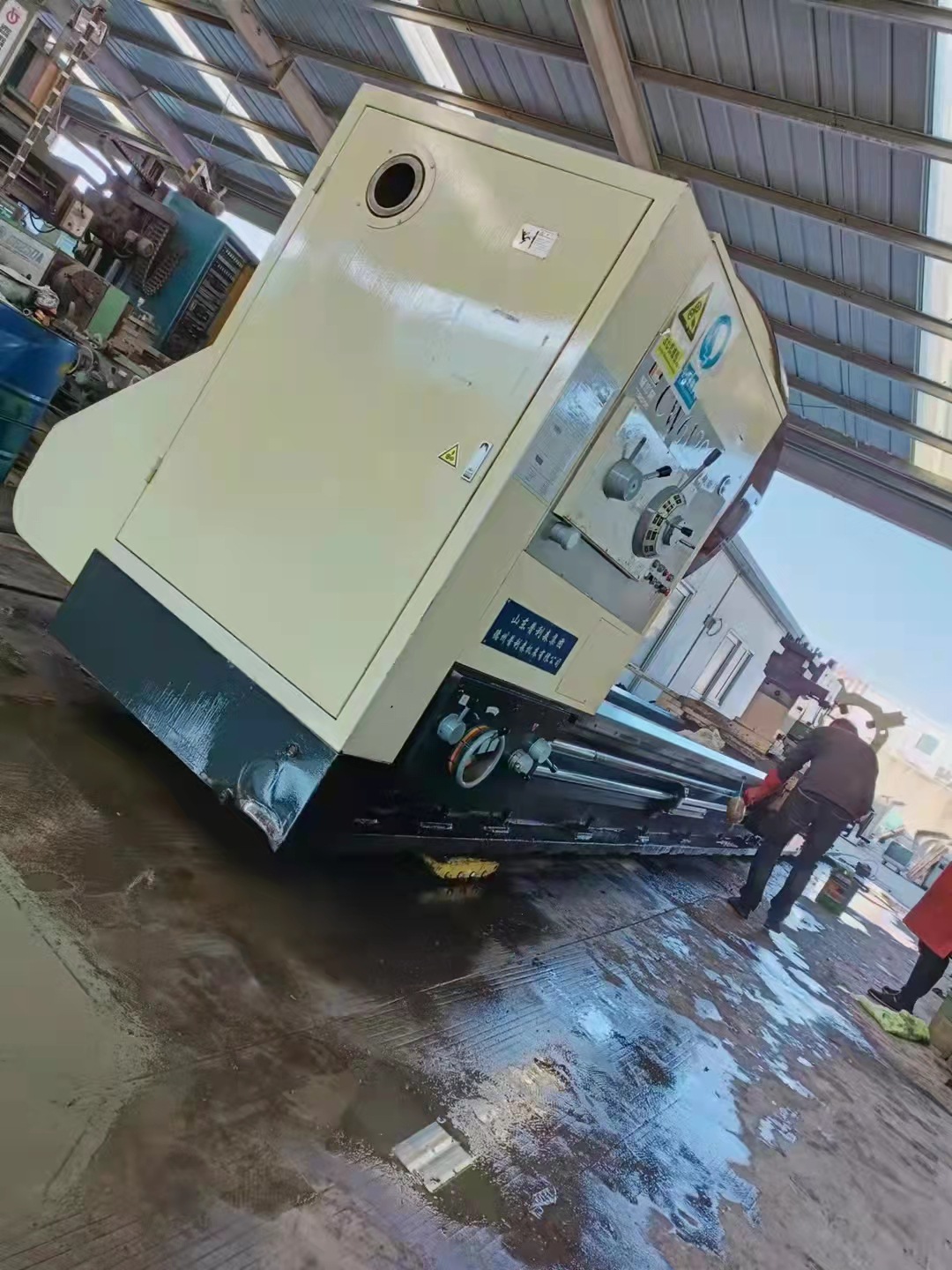 转让二手普利森CW61200x10米卧式车床二手普利森普车二手车床