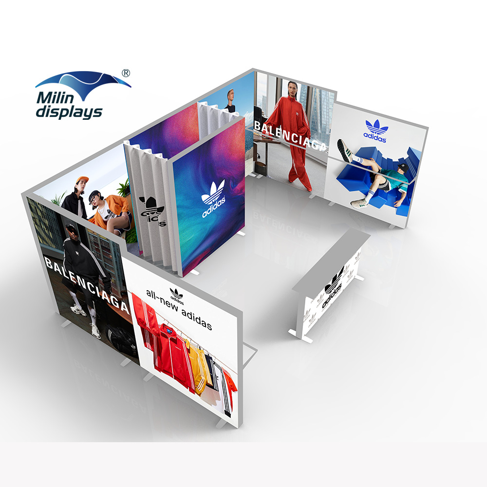 铝合金卡布LED高亮落地钟海报展示灯箱 展会活动传媒广告宣传展位