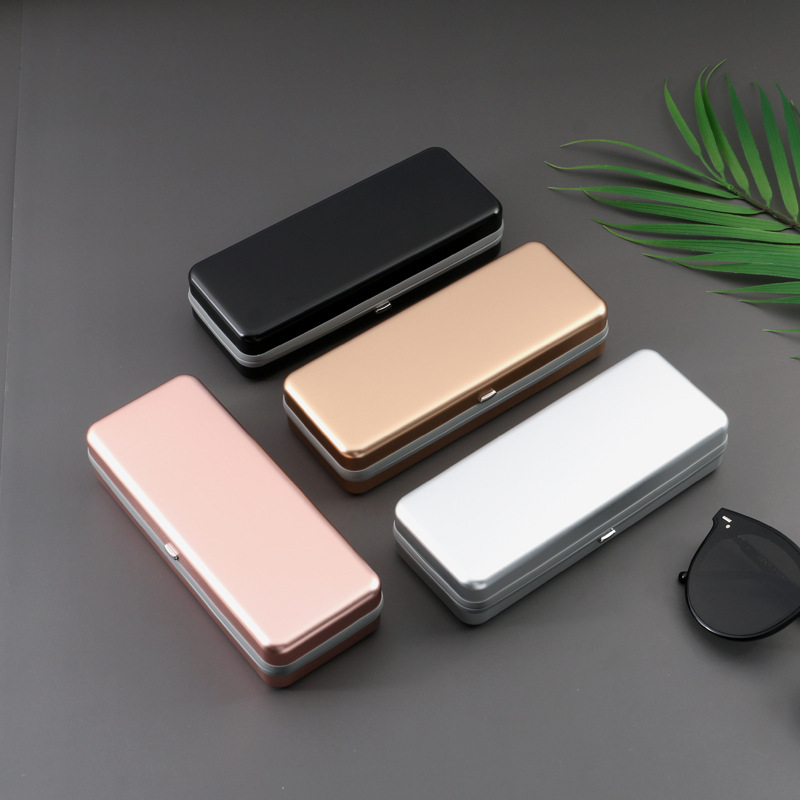 New Anti-pressure Glasses Box Boys Ultra-light Anti-pressure Portable Women's Myopia Eye Box Aluminum Alloy Sunglasses Storage Box