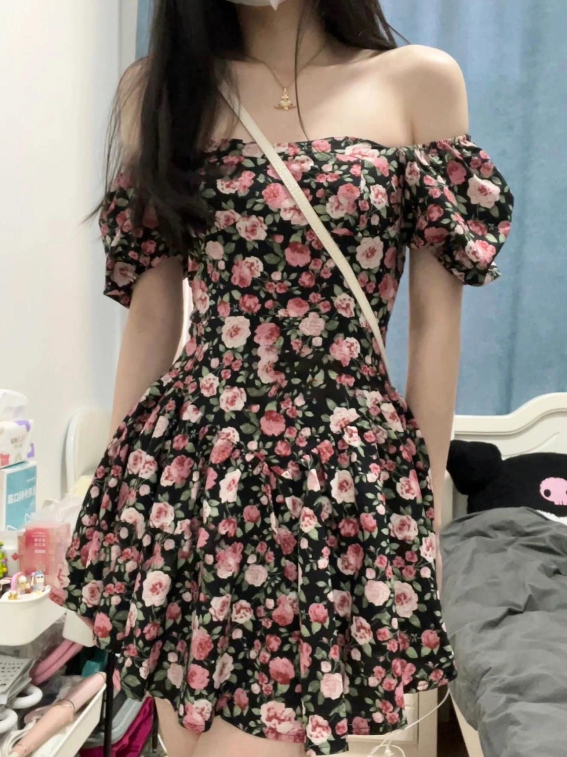 Floral Chiffon Dress Image 1