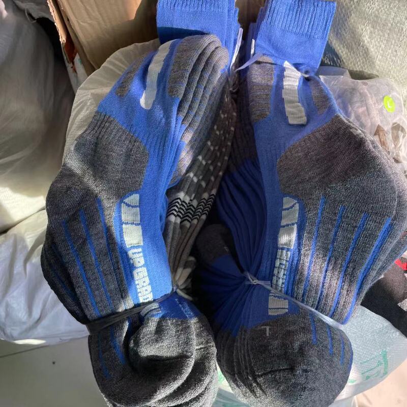 Foreign trade tail single ski socks new men's and women's long towel bottom cotton socks outdoor sports snow thickened socks