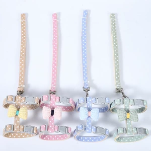 Summer Butterfly Cat Harness Made of Cloth, ABS Buckles, and Gold Accessories from Zhejiang