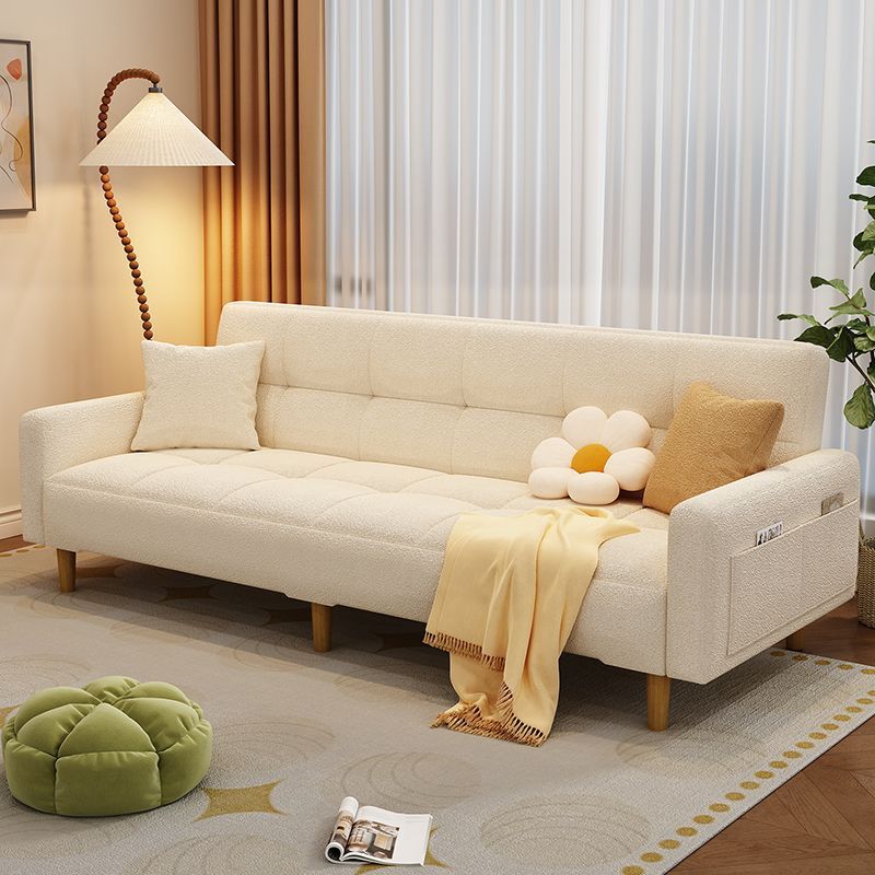 Cat Scratch-Resistant Leather Sofa for Small Living Rooms, Multifunctional Lazy Foldable Sofa Bed for Living Rooms, Rental Apartments, and Simple Style