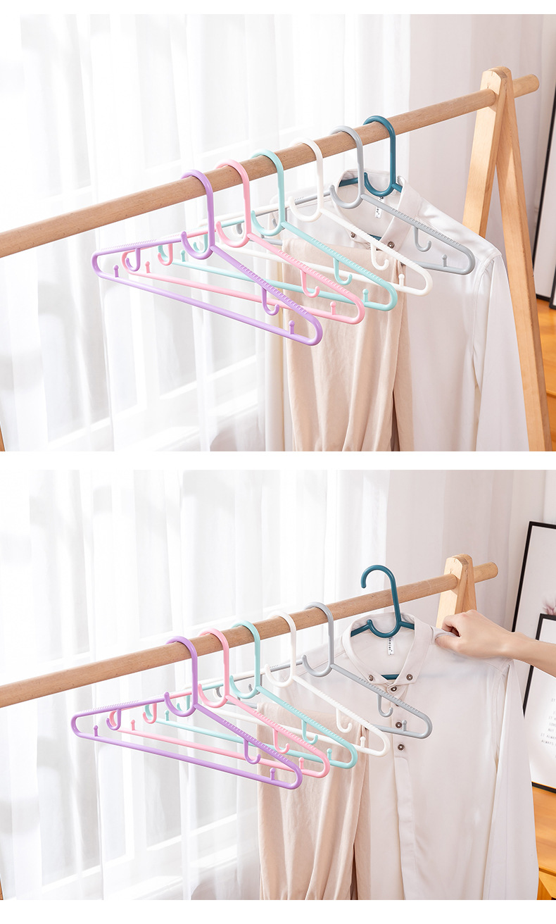 厂家批发晾衣架无痕防滑多功能成人干湿两用塑料服装店