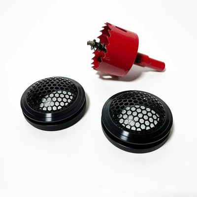 Cover Tweeter Modification Decorative – Car horn/tweeter - 1-pair-of-black-1-hole-opener