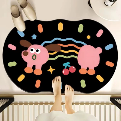 Water Absorbent Mat, Avtomobil döşəmə paspasları - spring-puppy-4060cm-diatom-mud