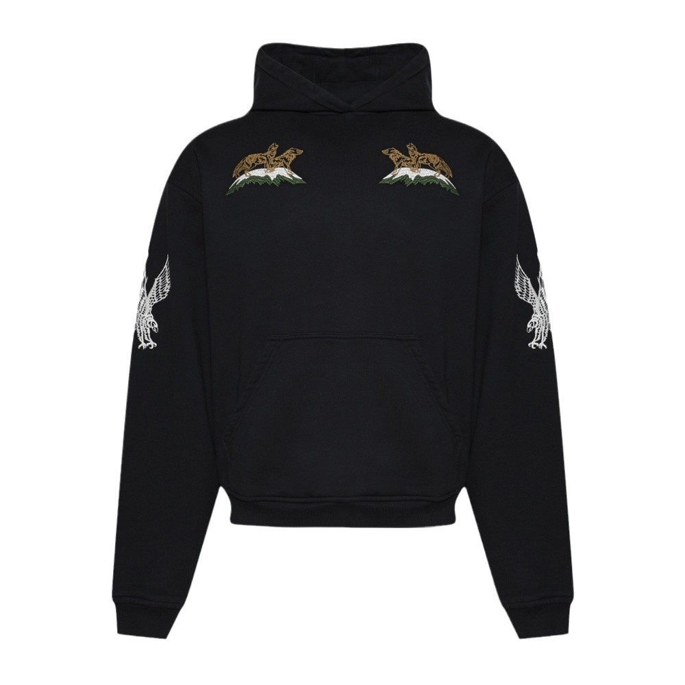 RHUDE Snow Mountain Ski Club logotipo bordado suelto sombrero sudadera con sombrero hombre y mujer marca de moda High Street