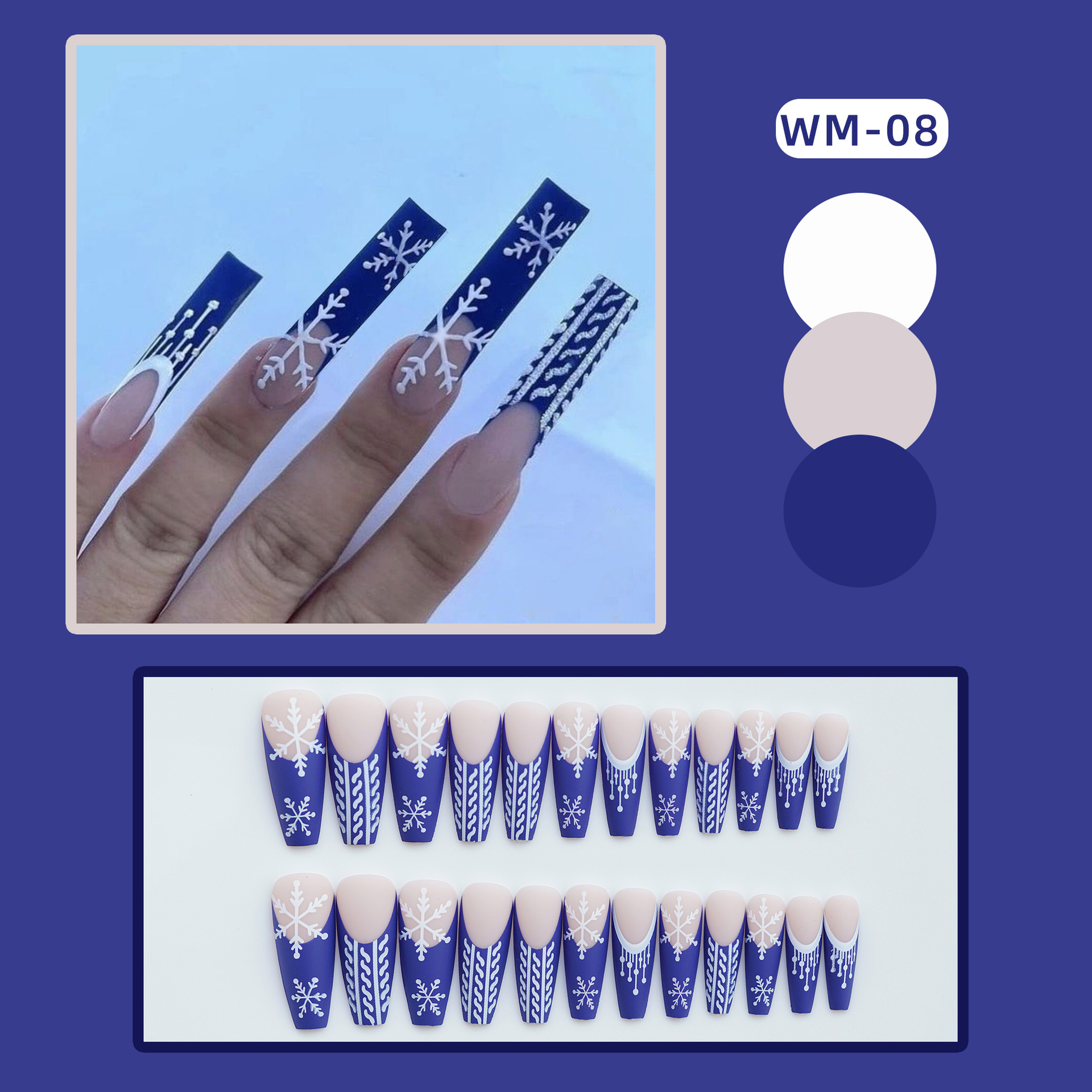 37g Weight Christmas Festival Cute Style Christmas Cute Press On Nails 无