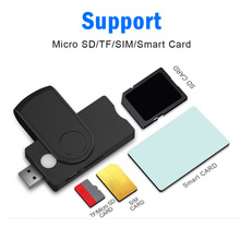 USB智能卡讀卡器 銀行ATM報稅CAC ID SIM SD TF/Micro SD卡讀寫器