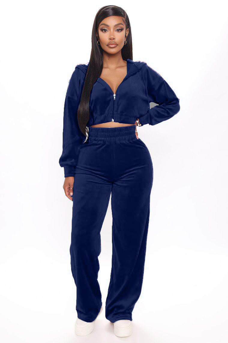 2025 Cross-Border European American Autumn/Winter Women's Clothing Hot Sale Korean Velvet Zipper Jacket And_ecoleips.com
