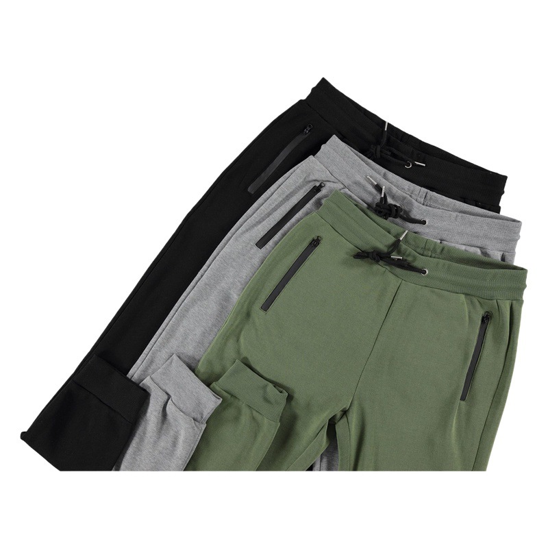 Pantalones deportivos para hombres de Amazon Pantalones de terciopelo casuales delgados con cremallera, pantalones de color sólido, pantalones para correr