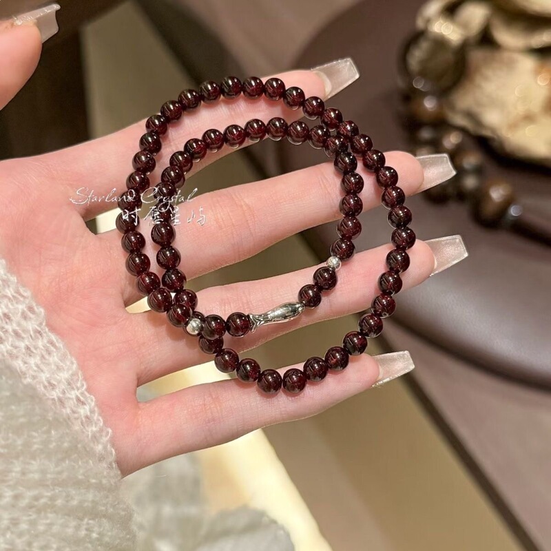 Free Shipping Garnet Bracelet for Women, Single Circle, Fashionable and Versatile Jewelry, Gift for Girlfriend, Couple's Birthday Present, Factory Wholesale Free Shipping Garnet Bracelet for Women, Single Circle, Fashionable and Versatile Jewelry, Gift for Girlfriend, Couple's Birthday Present, Factory Wholesale