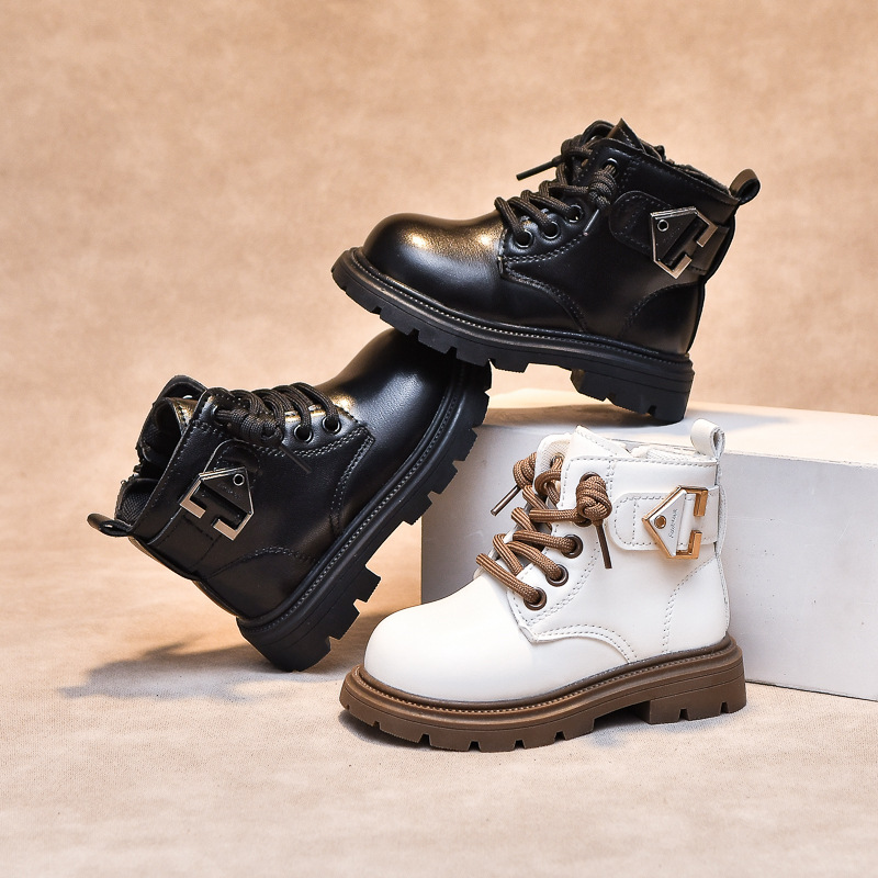 Παιδική μπότα Martin Britih για κορίτσια, φθινόπωρο και χειμώνας 2024, νέα μόδα, από δέρμα, για παιδιά, μεσήλικας._voghion.com