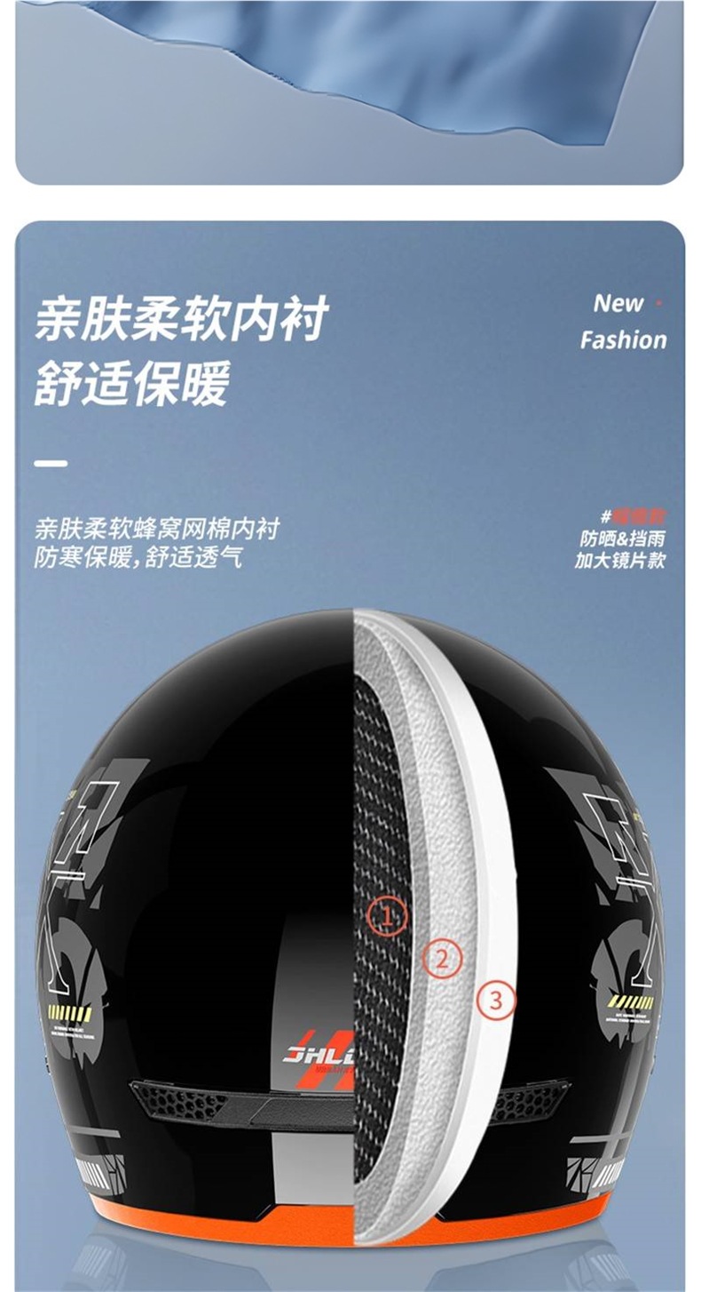 Certified Electric Motorcycle Helmet with Inner Lens, Universal for All Seasons
