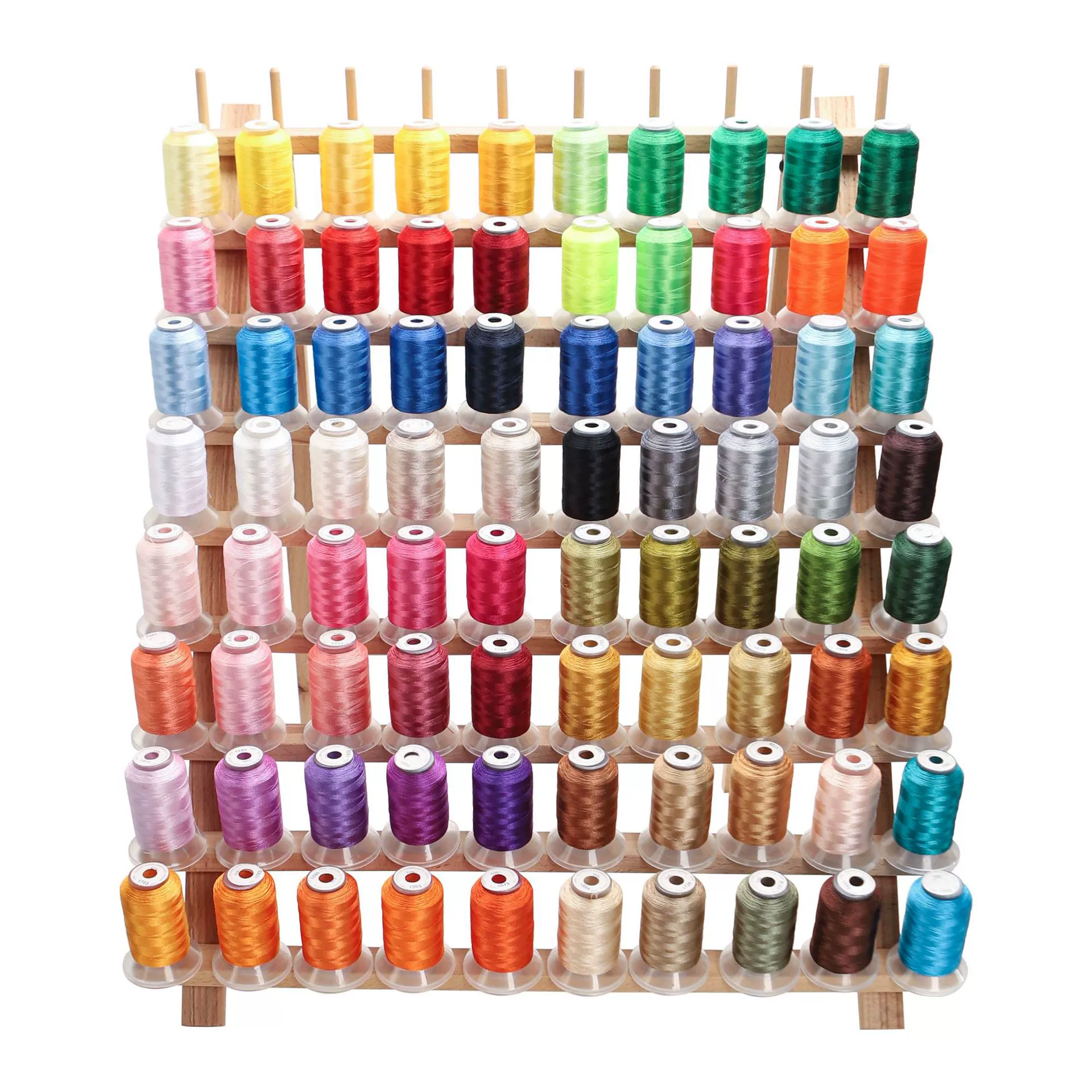 Embroidery Thread Set, 80 Colors, 120D/2 High‑Strength Polyester, 500 m per Spool
