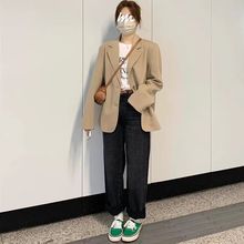 小个子西装外套春秋宽松设计新款韩版气质休闲职业西服女