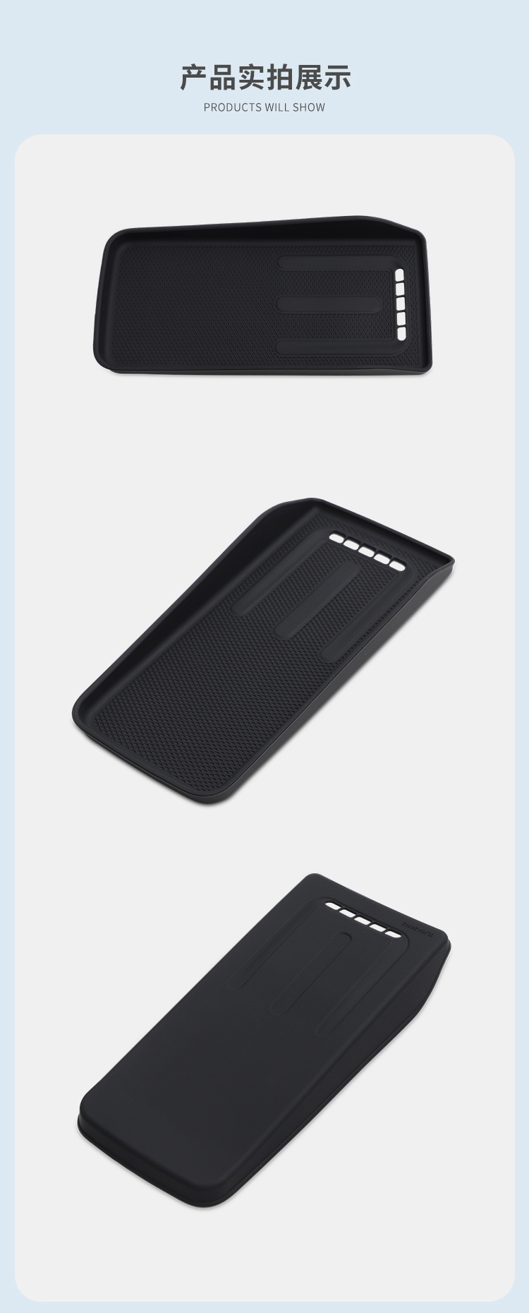 Suitable for ideal MEGA central control wireless charging silicone anti-slip pad car protection car interior products modification