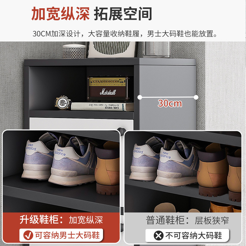 Zapatero Gabinete de la puerta del pasillo con la puerta del hogar pasillo estrecho simple alta vertical caja de absorción armario simple zapato integrado rack