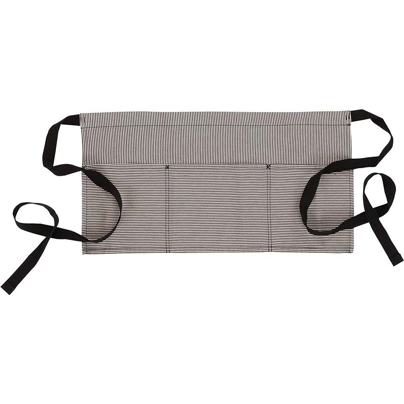 Transfronterizo rayas delgada poliéster algodón delantal corto Amazon comercio exterior cocina barista ropa de trabajo delantal de busto