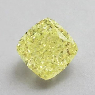 Special Price Fertilizer Square light yellow Ice Flower Cutting Yellow Diamond Bare Stone 2.01ct Pillow Diamond Yellow Ice Flower Diamond