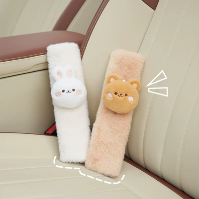 cute bear rabbit shoulder pad | Seat belt shoulder pad