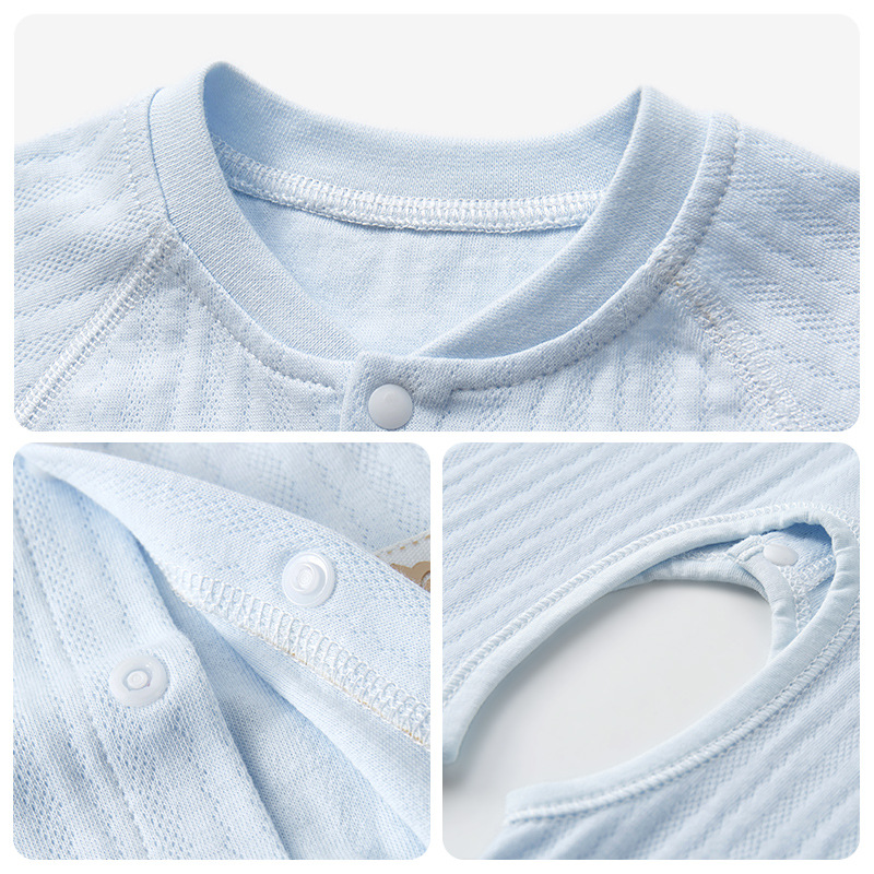 Mono para bebé para primavera, otoño e invierno, ropa de dormir unisex, pelele de algodón puro con abertura en la entrepierna, ropa para recién nacido.
