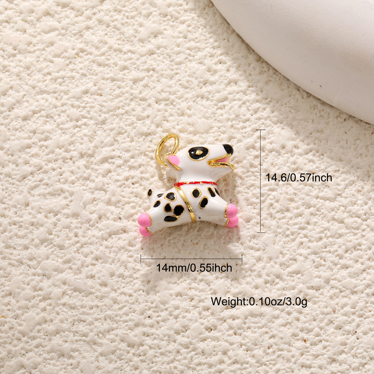 3g Weight Pendant Jewelry Making Type Charms Classification 1 Piece Quantity Copper Material Dinosaur, Cat Pattern All Seasons Season Polished Finish Enamel Design Cute Style 1 Piece Copper Dinosaur  Cat Polished Pendant Charms 17