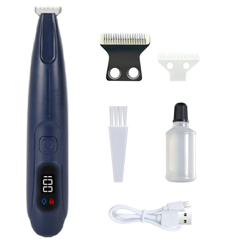 Con luz LED, cuchillo para afeitar los pies a prueba de agua, cortador eléctrico especial para afeitar los pies para gatos