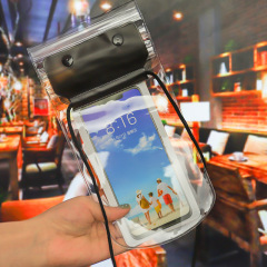 Triple-layer thickened waterproof phone bag, transparent waterproof phone case, large takeaway phone waterproof bag