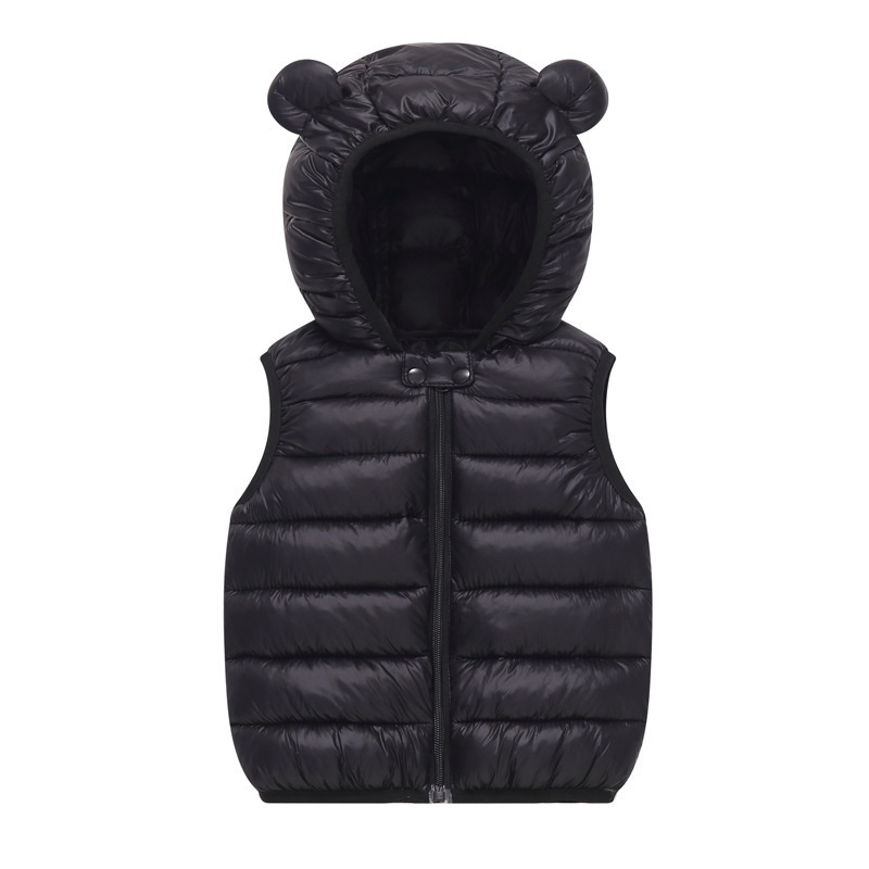 Baby chaleco de pluma de algodón otoño y invierno niñas hombro ligero chaleco de bebé delgado clip chaqueta de niño chaqueta de aire extranjero