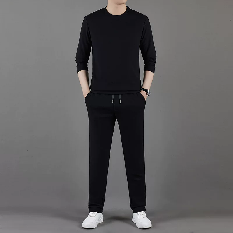 Men's autumn sweatshirt for leisure, sports trousers, fashionable trend set, simple and elegant design