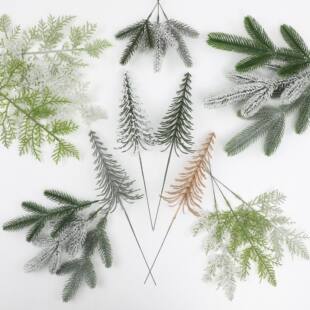 Simulated pine needles Christmas pine needles Simulated green plants Artificial pine branches Christmas tree wreath DIY accessories decoration wholesale