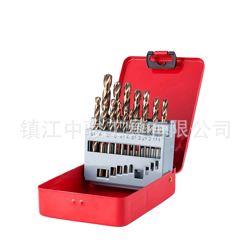 Juego de brocas helicoidales de acero inoxidable M35 con cobalto, con vástago recto para abrir agujeros en aleación de aluminio, plástico y carpintería, acero de alta velocidad.