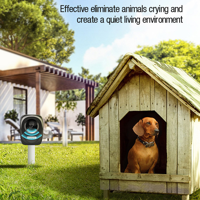 奧訊超聲波電子止吠器驅(qū)狗器電池供電無毒無害配支架使用方便