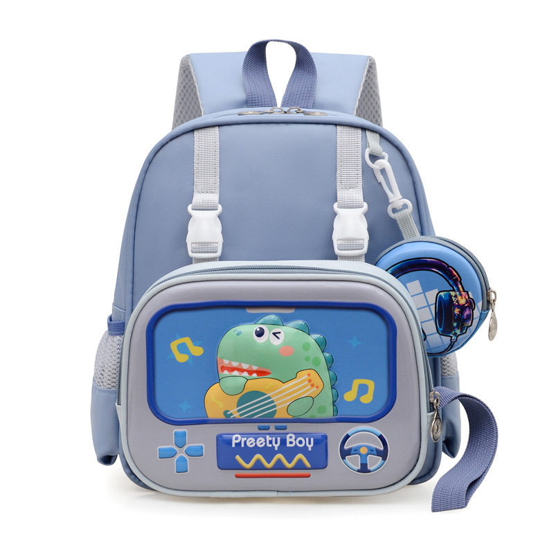 Bonito conejo niña mochila de dibujos animados dinosaurios niños mochila de jardín de infantes mochila transpirable preescolar bebé