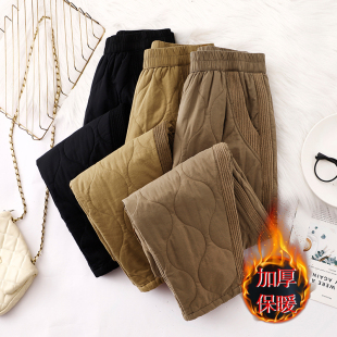Women's Cotton Thickened Cotton Pants Women's Winter 2024 New Middle-aged Mother's Cold-proof Down Pants Women's Outer Wear Pants
