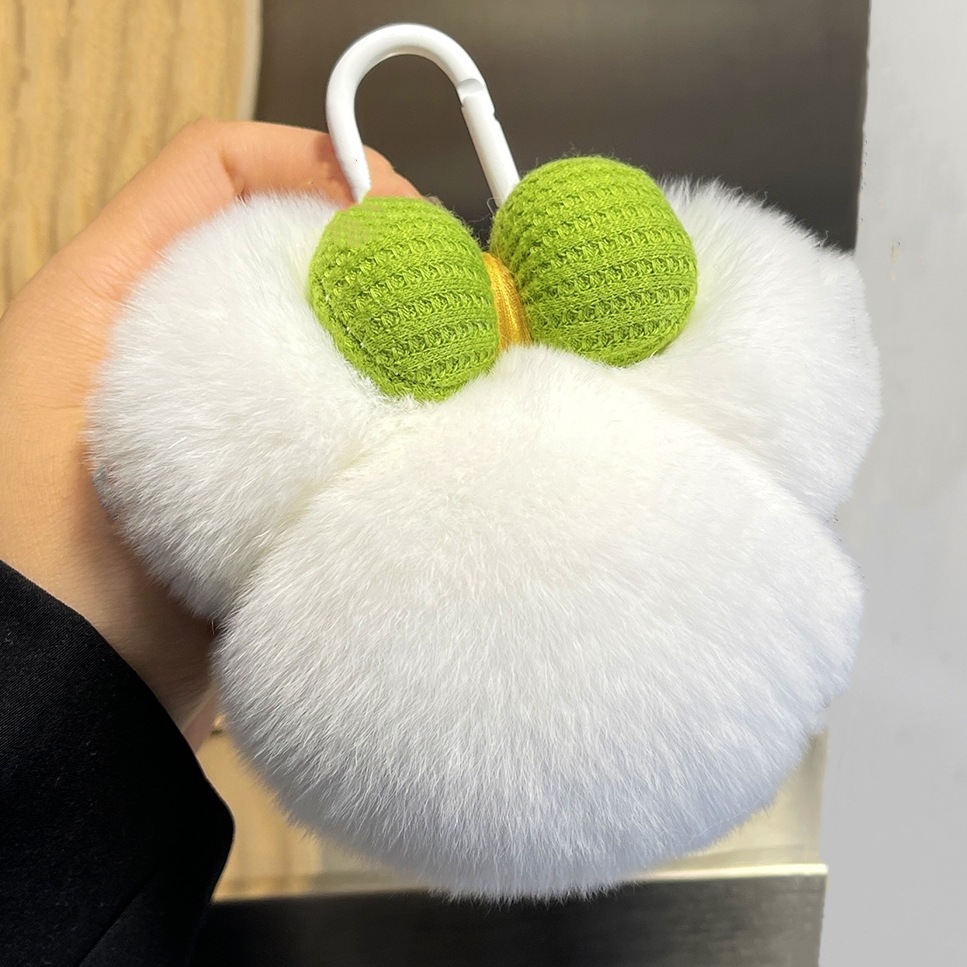 Lindo conejo Rex Mickey coche llavero colgante de peluche muñeca Panda mochila bolsa adornos regalo cumpleaños