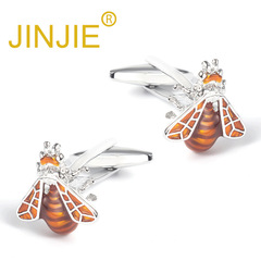 New Fun Honeybee Metal Cufflinks, Foreign Trade Men's French Style Shirt Cufflinks