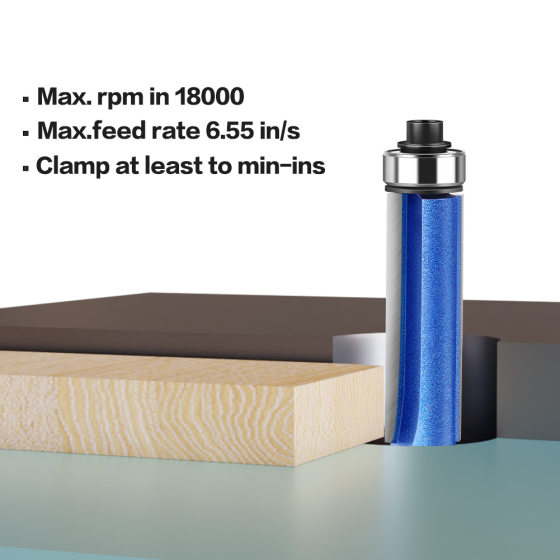 Professional grade woodworking trimming cutter woodworking milling cutter trimming machine cutter head 1/4 shank cutter head alloy trimming cutter boutique