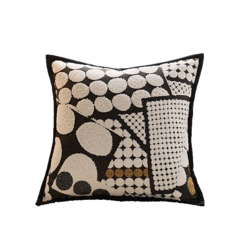 Simple estilo francés crema viento negro y blanco almohada almohada sofá sala de estar almohada modelo de habitación de alojamiento modelo de cabecera con núcleo