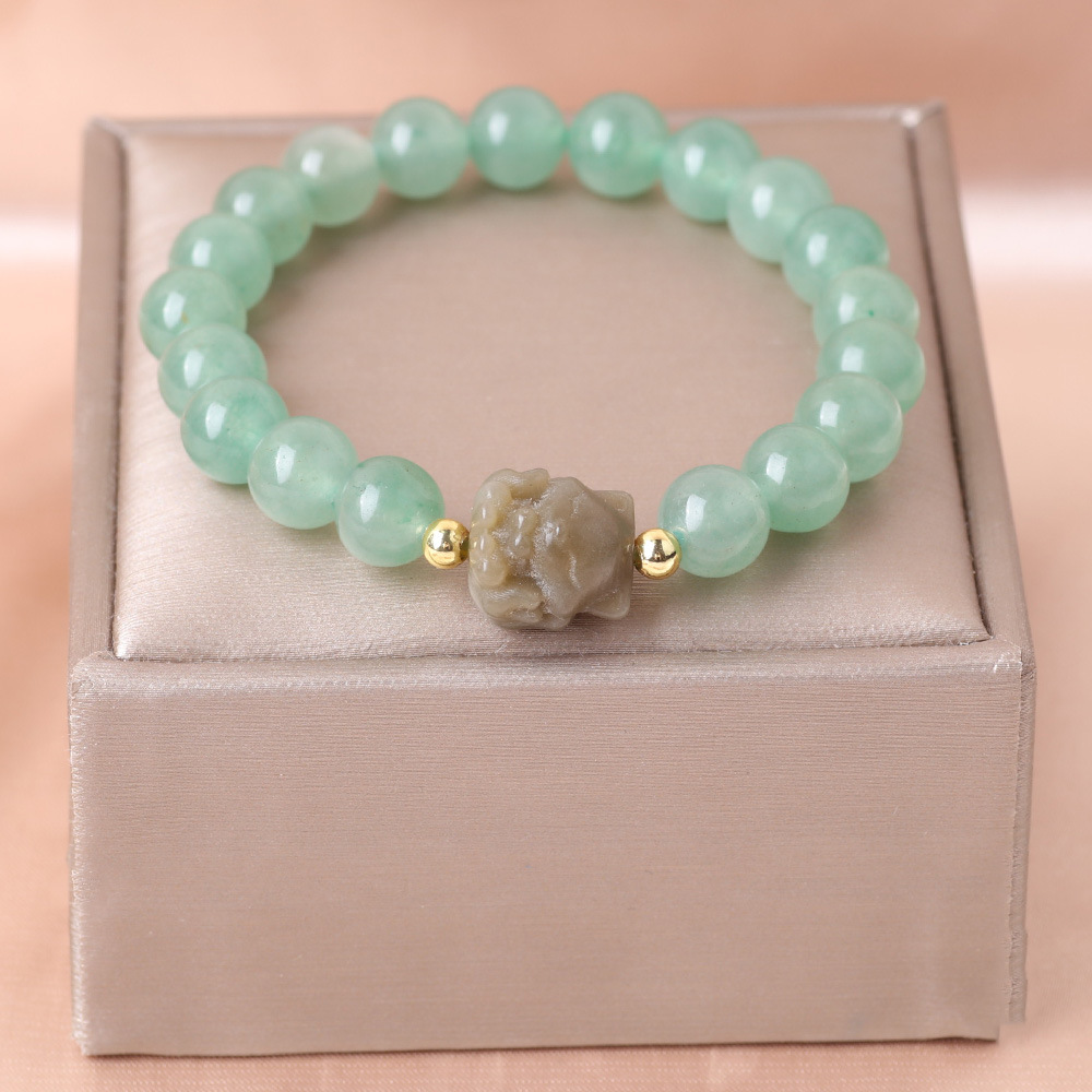 Brazalete de cuentas de ágata rojo para mujeres lujoso ligero delicado de alta sensación joyería de mano de verano colgante de mano