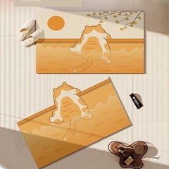 卡通可愛動物硅藻泥地墊浴室吸水速干門墊衛生間耐磨可裁剪地墊