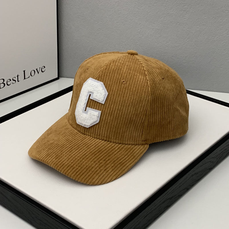 Mode Cord Baseball Kappe Damen Buchstabe C Snapback Hut Frauen Einkaufen Dress Up Einstellbare Casual Caps Hip Hop Hüte – Detail 12