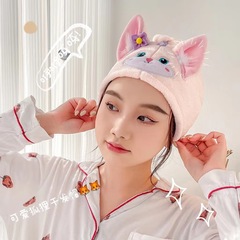 ベルアニメ吸水タオル日系かわいいドライヘアキャップ速乾は髪を拭き、サンゴのベルベットを厚くしてシャワーキャップを包む