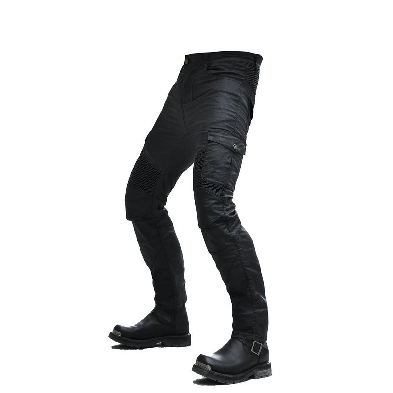 VOLERO pantalones vaqueros de la motocicleta de los hombres de la motocicleta recubierta Cuatro Estaciones multi-Bolsa de pantalones de ciclismo pantalones de carreras anti-caída