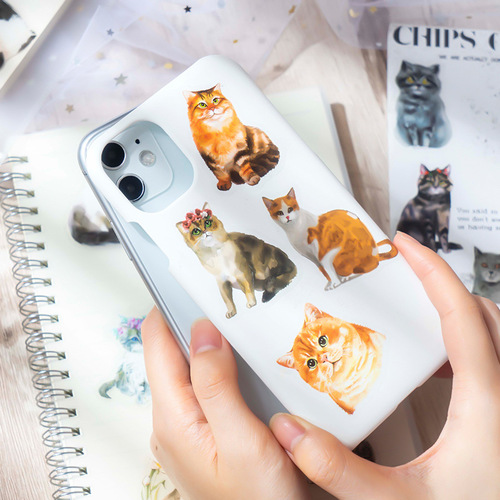 Good Day Stickers Cat Talk Series Cat Handbook DIY Material Decorative Stickers 30 sheets 6 styles