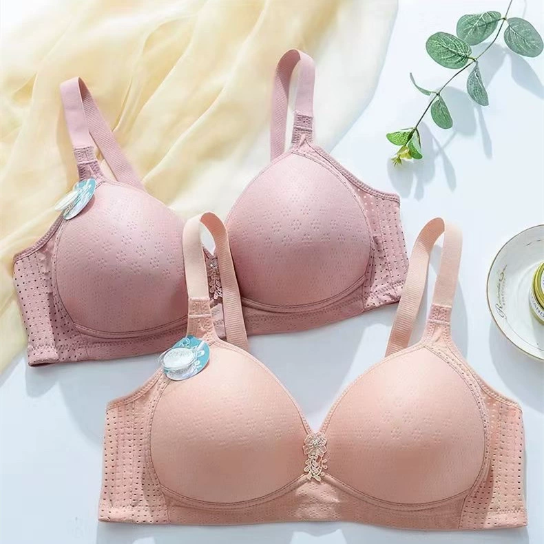 Comfortable soft latex wireless bra, breathable underwear